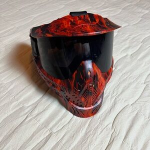 HK Army HSTL Thermal Paintball Mask Skulls Thermal Red Flames Black Goggles